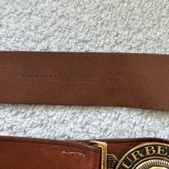 Burberry brown leather belt size 80 - authentic - Picture 3 of 6